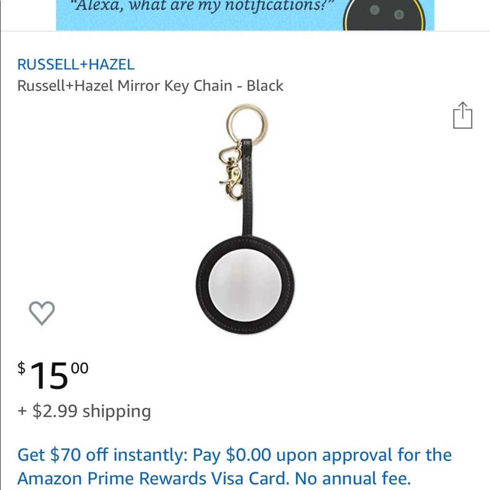 Russel+Hazel mirror keychain